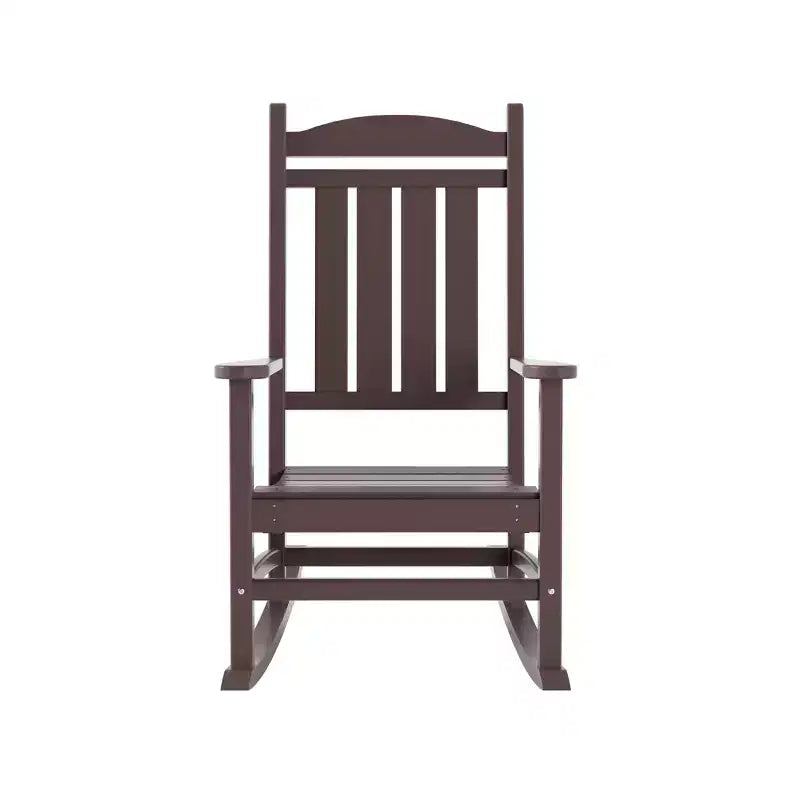 WestinTrends 3 Piece Outdoor Porch Rocking Chairs with Round Side Table Set