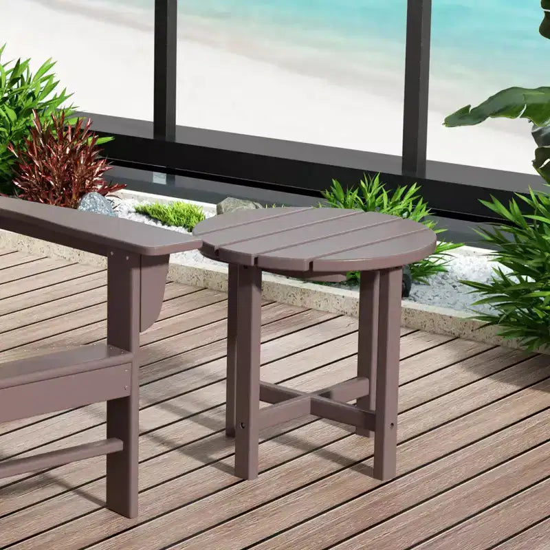 WestinTrends 3 Piece Outdoor Porch Rocking Chairs with Round Side Table Set