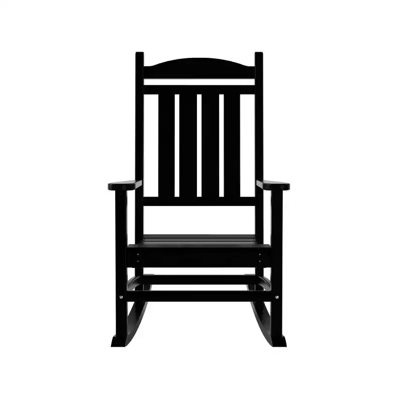 WestinTrends 3 Piece Outdoor Porch Rocking Chairs with Round Side Table Set