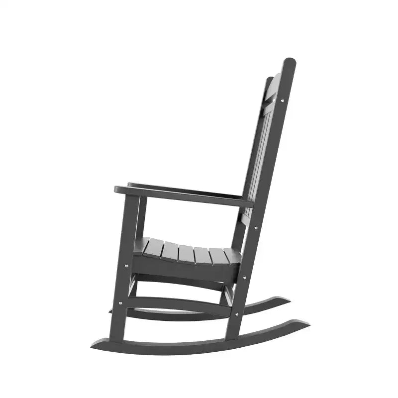 WestinTrends 3 Piece Outdoor Porch Rocking Chairs with Round Side Table Set