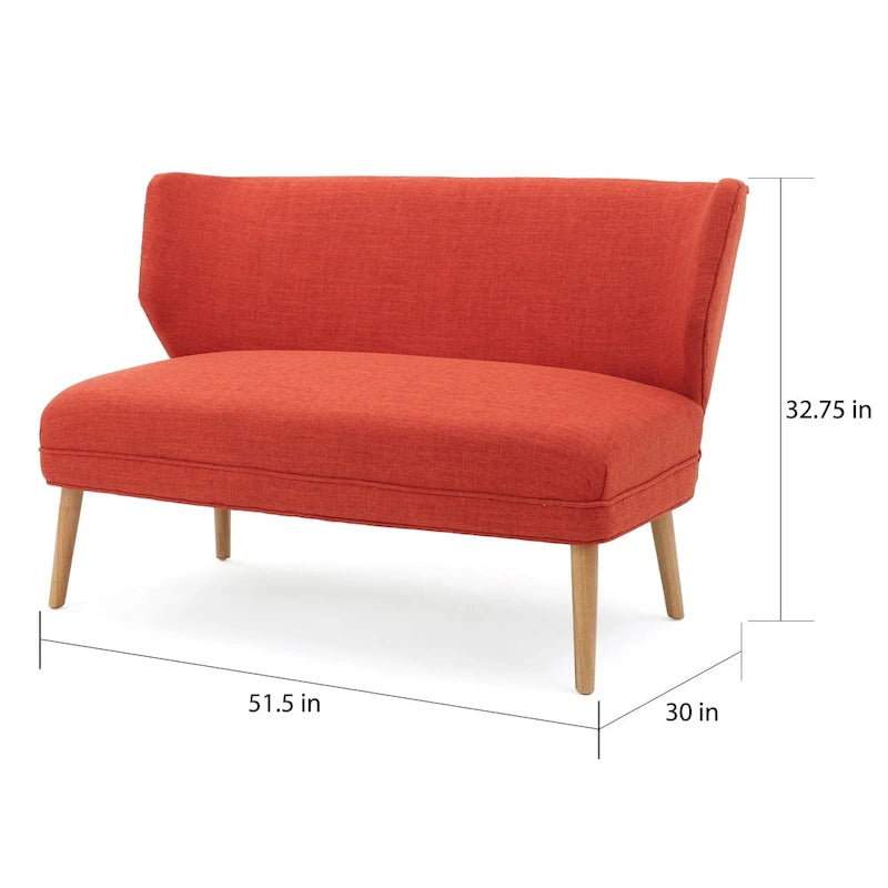 Mid-Century Stoff-Zweisitzer
