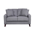 Mid-Century Stoffsofa mit Knopfheftung und 2 Kissen