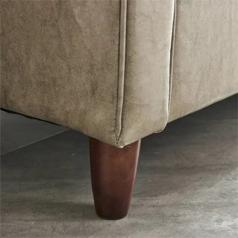 Mid-Century Modern Kunstleder Zweisitzer-Sofa mit Stauraum
