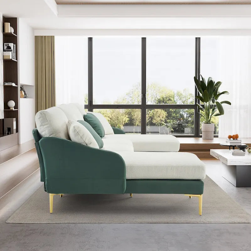 U-förmiges 4-Sitzer Ecksofa mit doppelter Recamiere