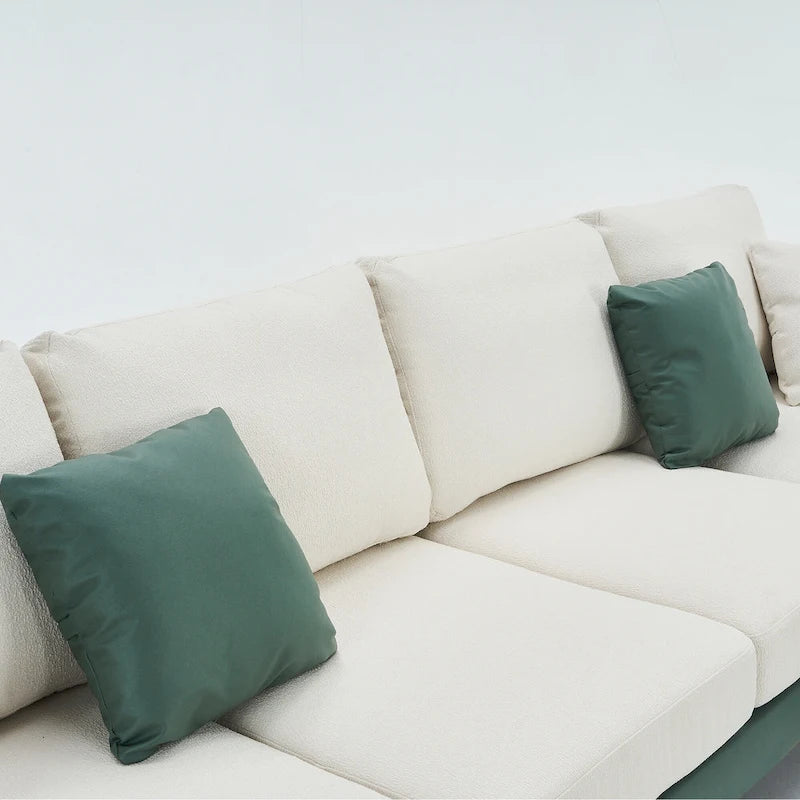 U-förmiges 4-Sitzer Ecksofa mit doppelter Recamiere