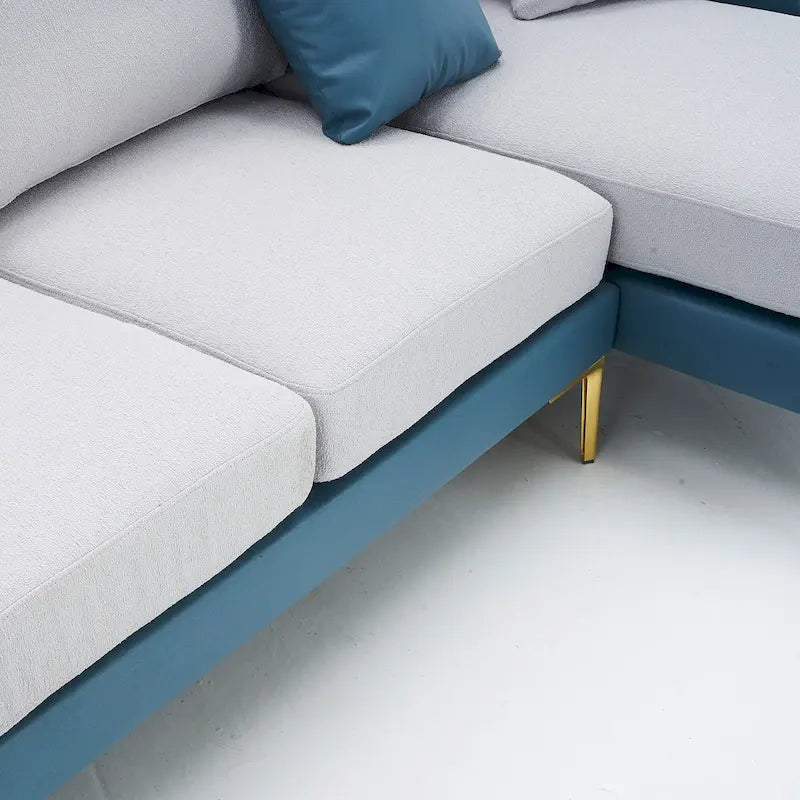U-förmiges 4-Sitzer Ecksofa mit doppelter Recamiere