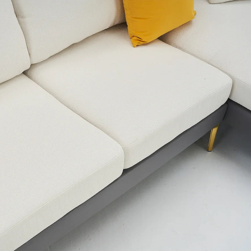 U-förmiges 4-Sitzer Ecksofa mit doppelter Recamiere