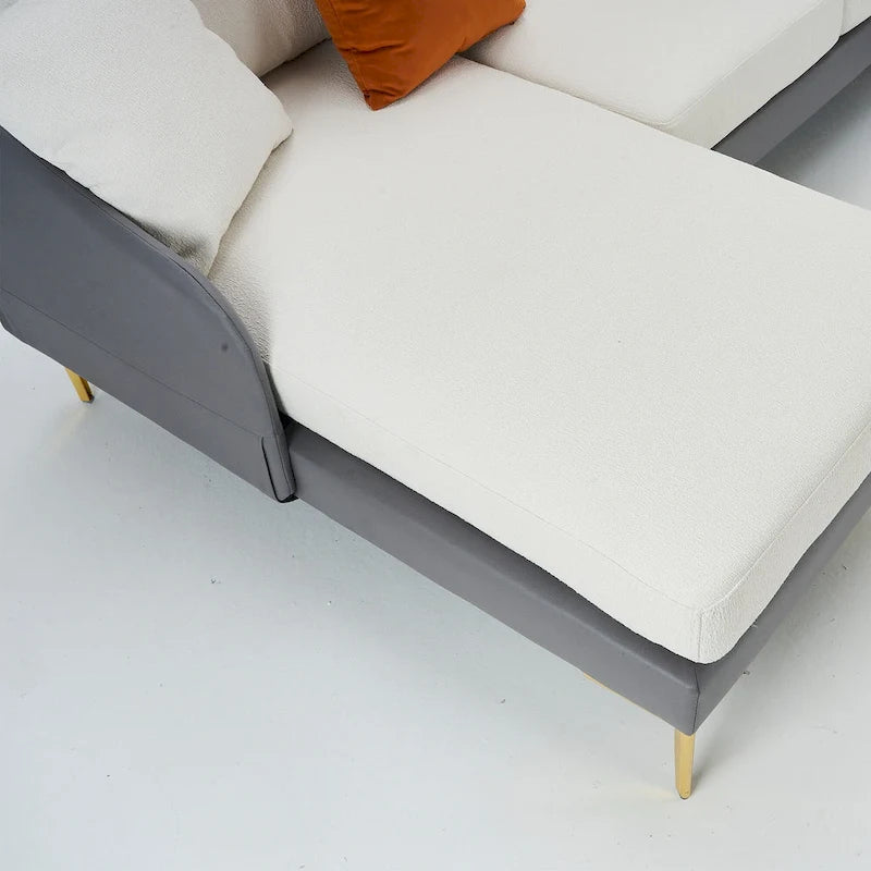 U-förmiges 4-Sitzer Ecksofa mit doppelter Recamiere