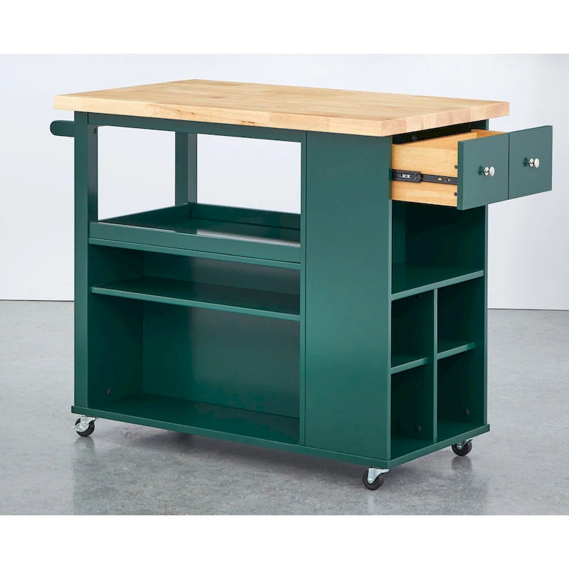 Rollbare Kücheninsel/Servierwagen mit Stauraum