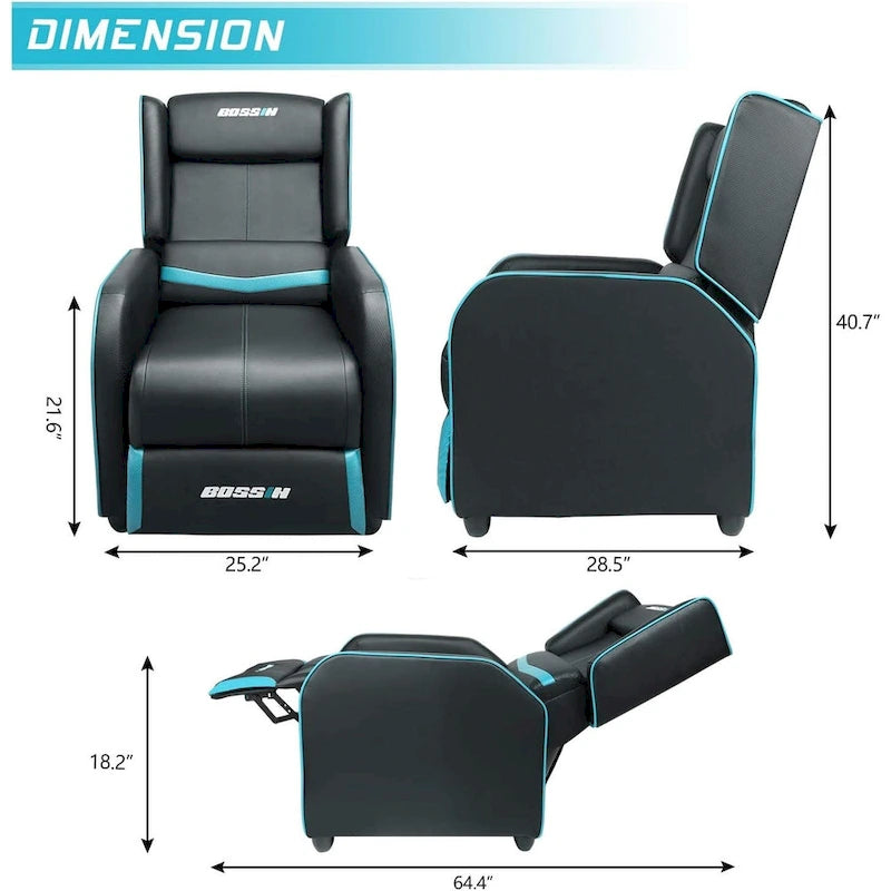 Ergonomisches Gaming-Einzelsofa aus PU-Leder für das Wohnzimmer
