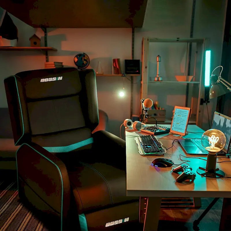 Ergonomisches Gaming-Einzelsofa aus PU-Leder für das Wohnzimmer