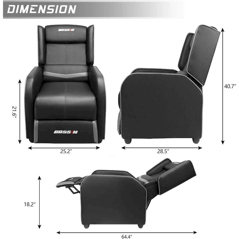Ergonomisches Gaming-Einzelsofa aus PU-Leder für das Wohnzimmer