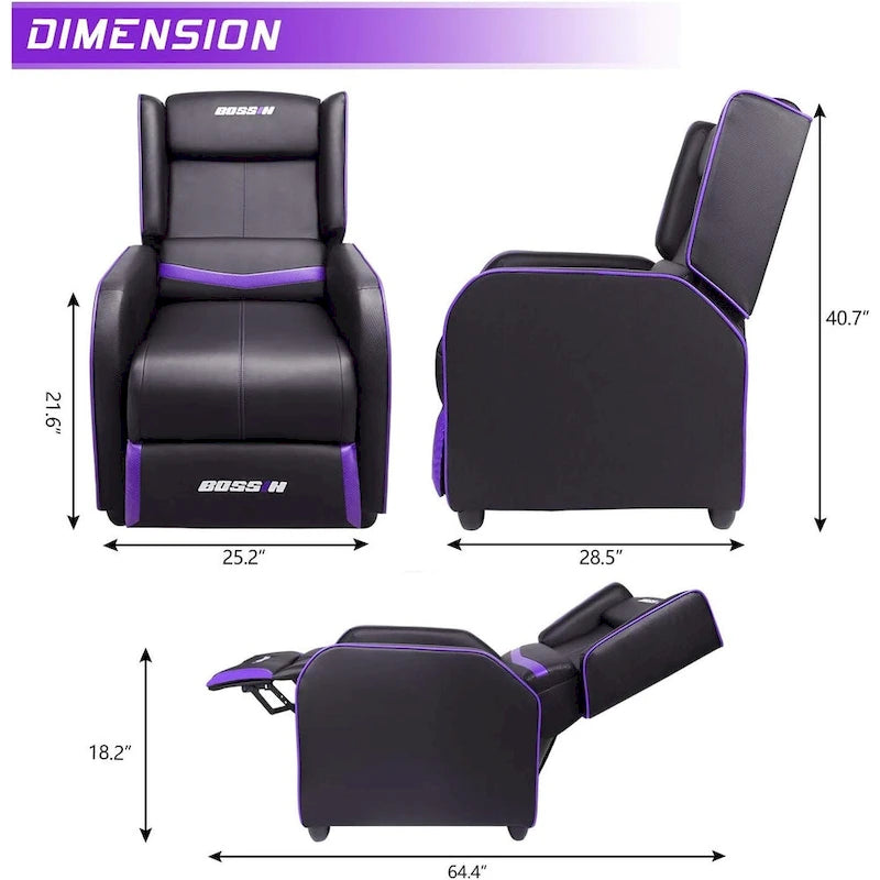 Ergonomisches Gaming-Einzelsofa aus PU-Leder für das Wohnzimmer