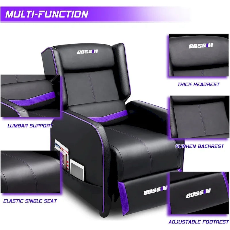 Ergonomisches Gaming-Einzelsofa aus PU-Leder für das Wohnzimmer