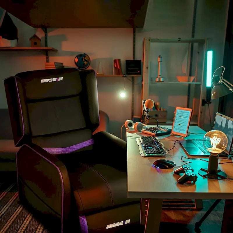 Ergonomisches Gaming-Einzelsofa aus PU-Leder für das Wohnzimmer