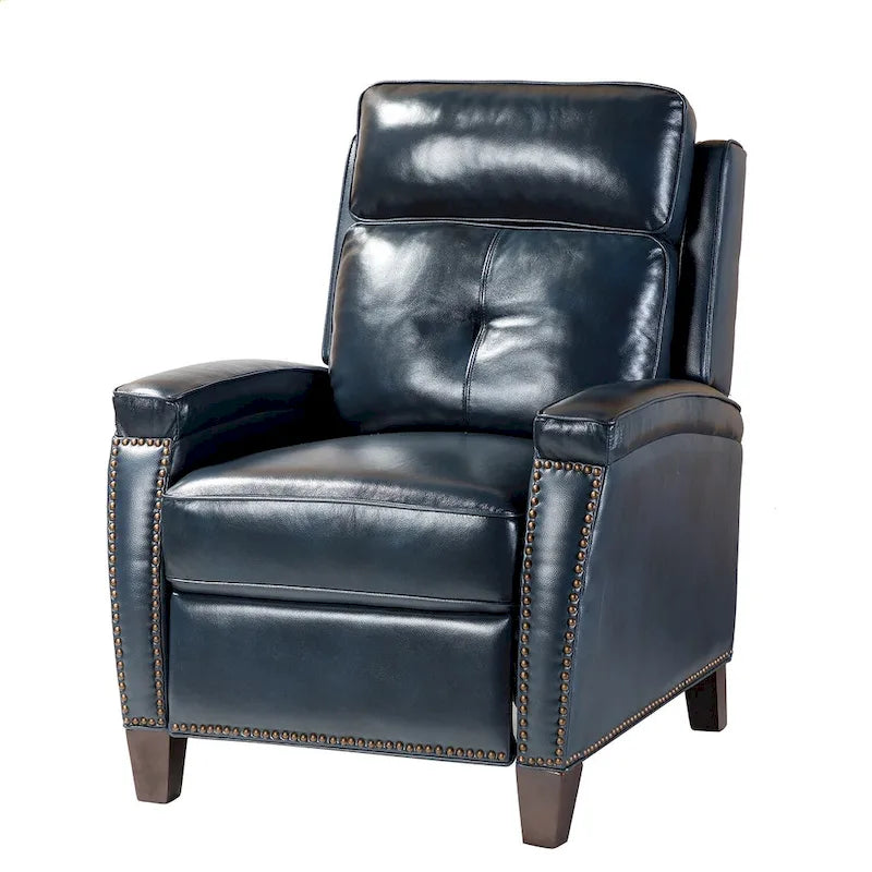 Mid-Century Modern Pushback-Liegesessel mit Nagelbesatz