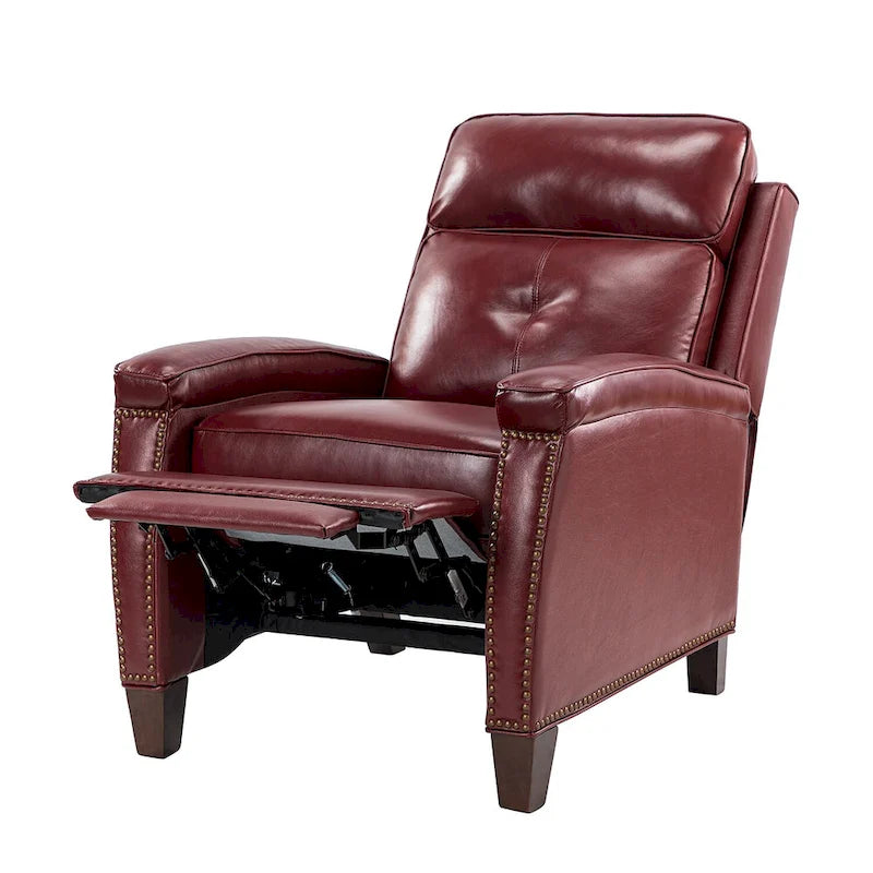 Mid-Century Modern Pushback-Liegesessel mit Nagelbesatz