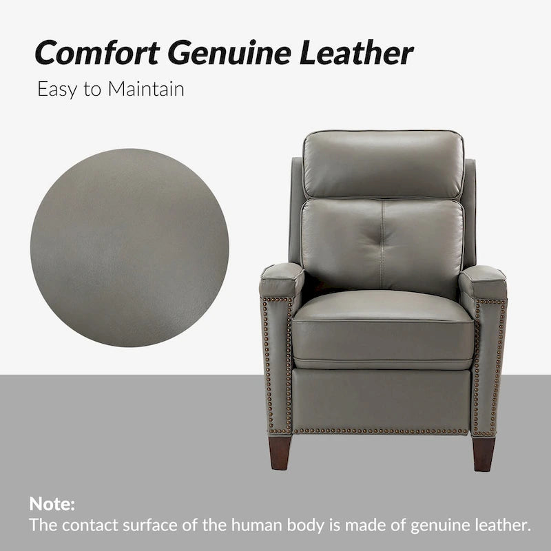 Mid-Century Modern Pushback-Liegesessel mit Nagelbesatz