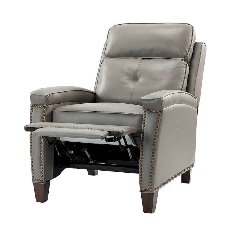 Mid-Century Modern Pushback-Liegesessel mit Nagelbesatz