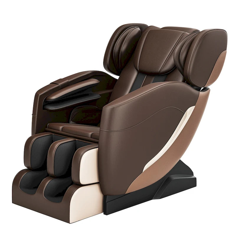 Ganzkörpermassage-Sessel mit Schwerelosigkeitsfunktion, Bluetooth-Lautsprecher und Fußroller