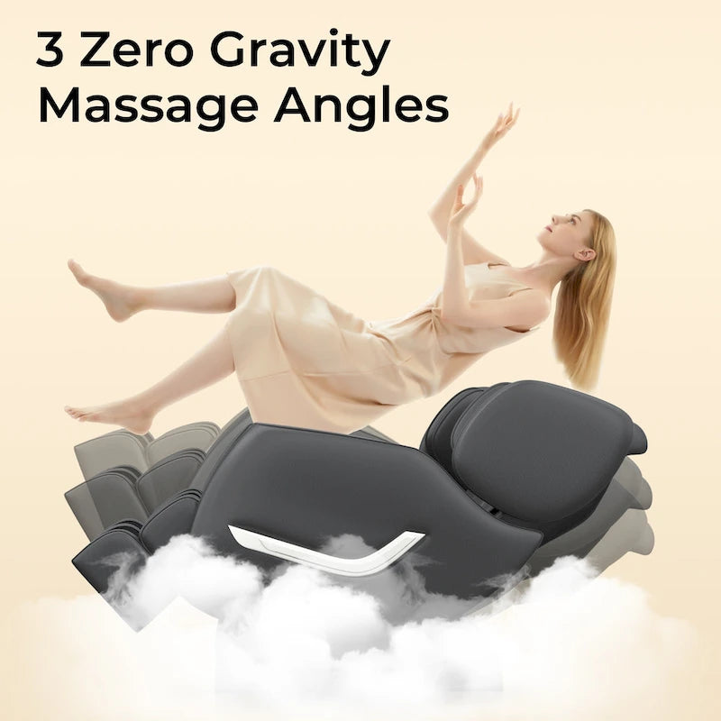 Ganzkörpermassage-Sessel mit Schwerelosigkeitsfunktion, Bluetooth-Lautsprecher und Fußroller