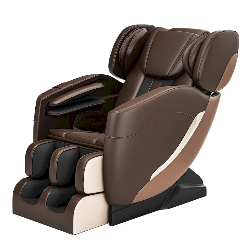 Ganzkörpermassage-Sessel mit Schwerelosigkeitsfunktion, Bluetooth-Lautsprecher und Fußroller