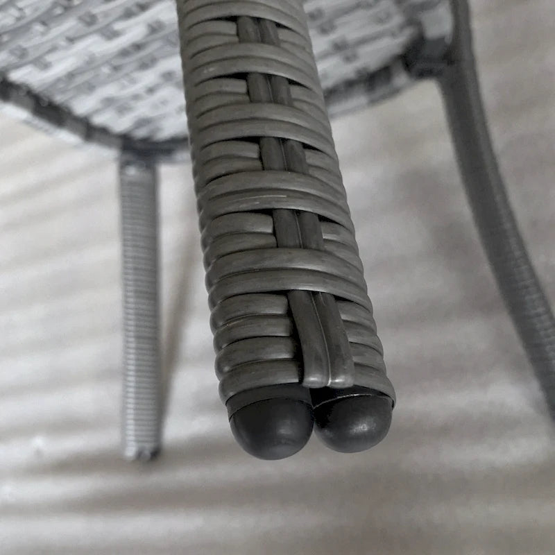 Rattan-Couchtisch mit Ablagefach, Beistelltisch aus Korbgeflecht mit Glasplatte, Outdoor-Beistelltisch