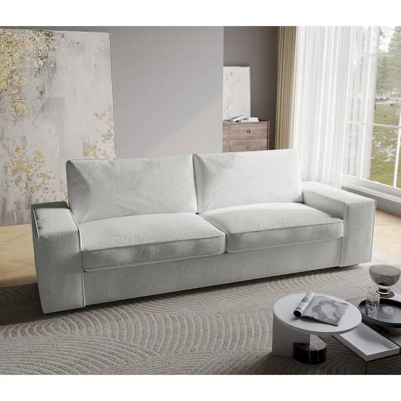 80" Modernes 3-Sitzer-Sofa mit breiten Armlehnen, 200 kg Tragkraft