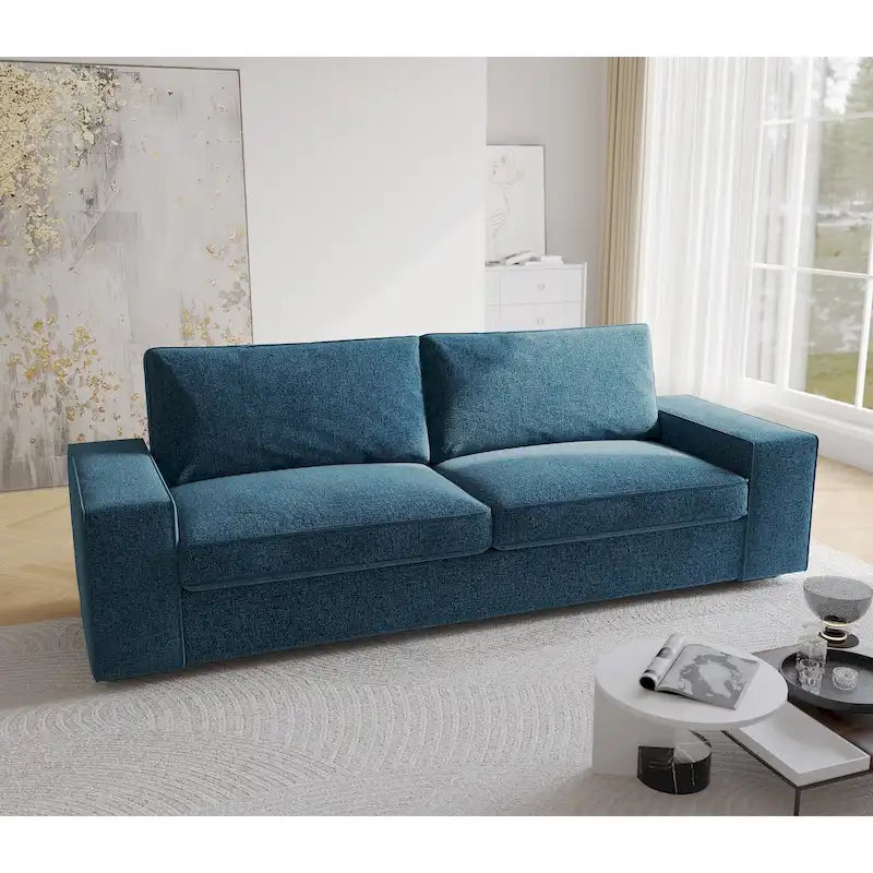 80" Modernes 3-Sitzer-Sofa mit breiten Armlehnen, 200 kg Tragkraft