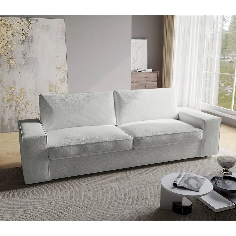 80" Modernes 3-Sitzer-Sofa mit breiten Armlehnen, 200 kg Tragkraft