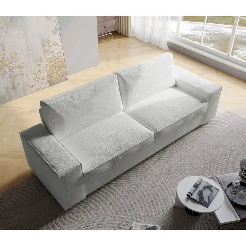 80" Modernes 3-Sitzer-Sofa mit breiten Armlehnen, 200 kg Tragkraft