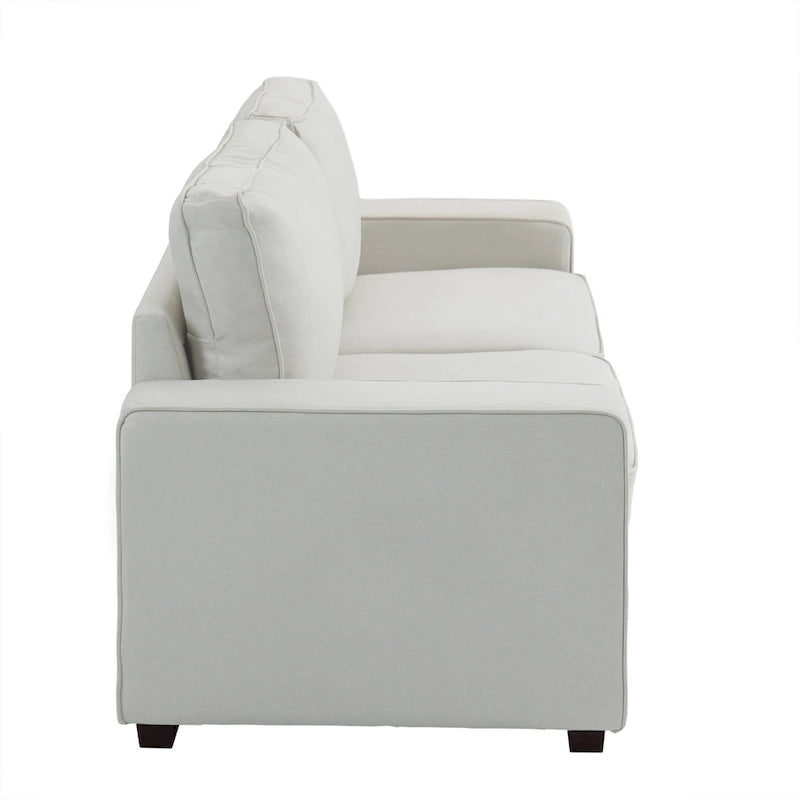 80" Modernes 3-Sitzer-Sofa mit breiten Armlehnen, 200 kg Tragkraft