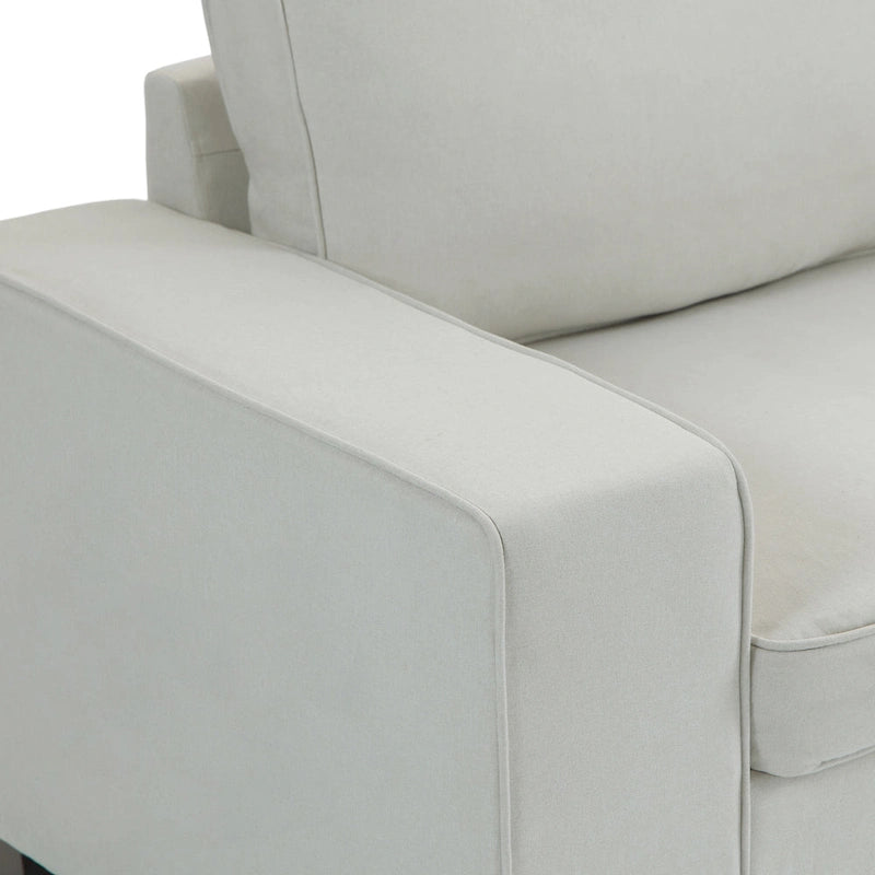 80" Modernes 3-Sitzer-Sofa mit breiten Armlehnen, 200 kg Tragkraft