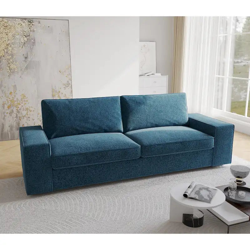 80" Modernes 3-Sitzer-Sofa mit breiten Armlehnen, 200 kg Tragkraft