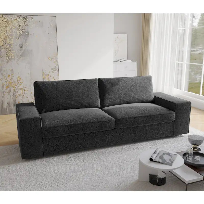 80" Modernes 3-Sitzer-Sofa mit breiten Armlehnen, 200 kg Tragkraft