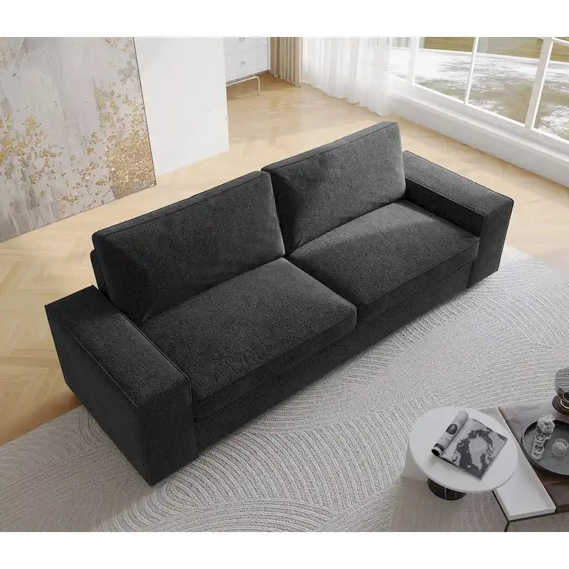 80" Modernes 3-Sitzer-Sofa mit breiten Armlehnen, 200 kg Tragkraft