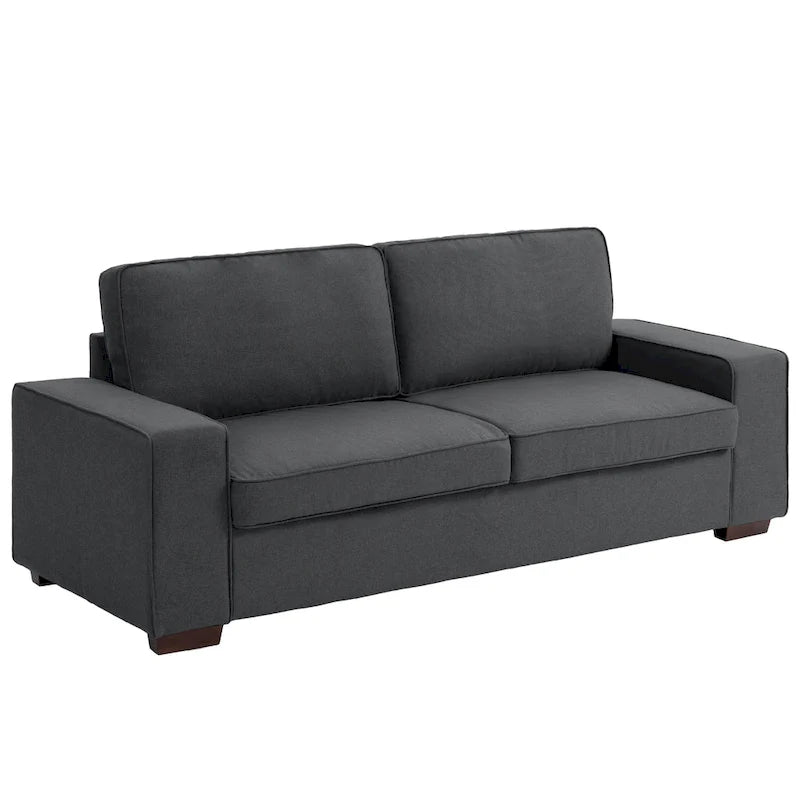 80" Modernes 3-Sitzer-Sofa mit breiten Armlehnen, 200 kg Tragkraft
