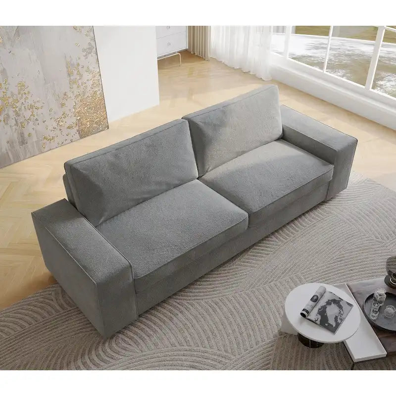 80" Modernes 3-Sitzer-Sofa mit breiten Armlehnen, 200 kg Tragkraft