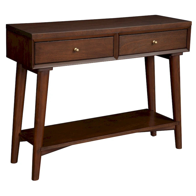 Mid Century Modern Konsolentisch mit 2 Schubladen