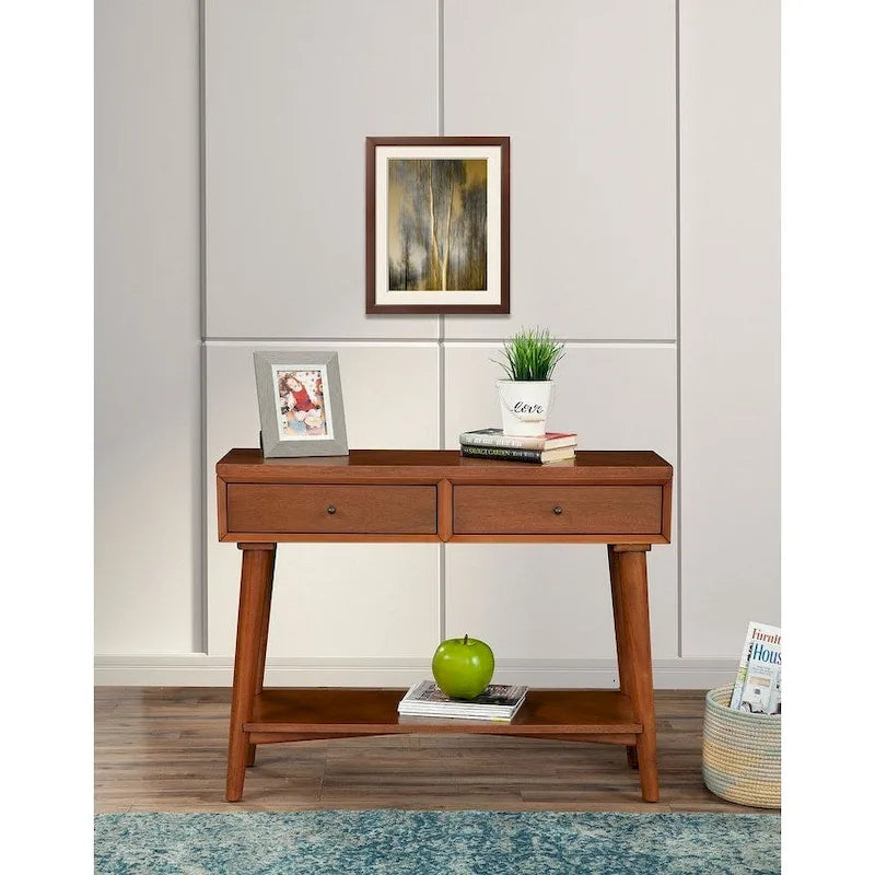 Mid Century Modern Konsolentisch mit 2 Schubladen