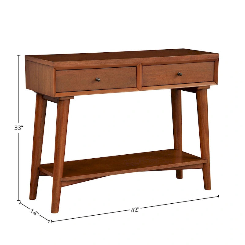 Mid Century Modern Konsolentisch mit 2 Schubladen