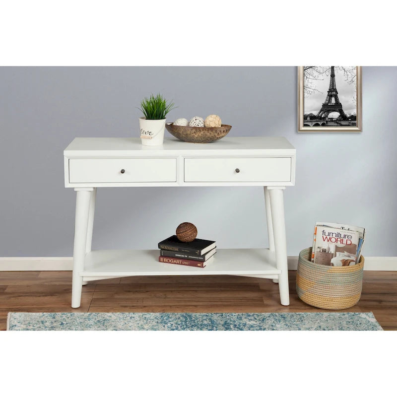 Mid Century Modern Konsolentisch mit 2 Schubladen