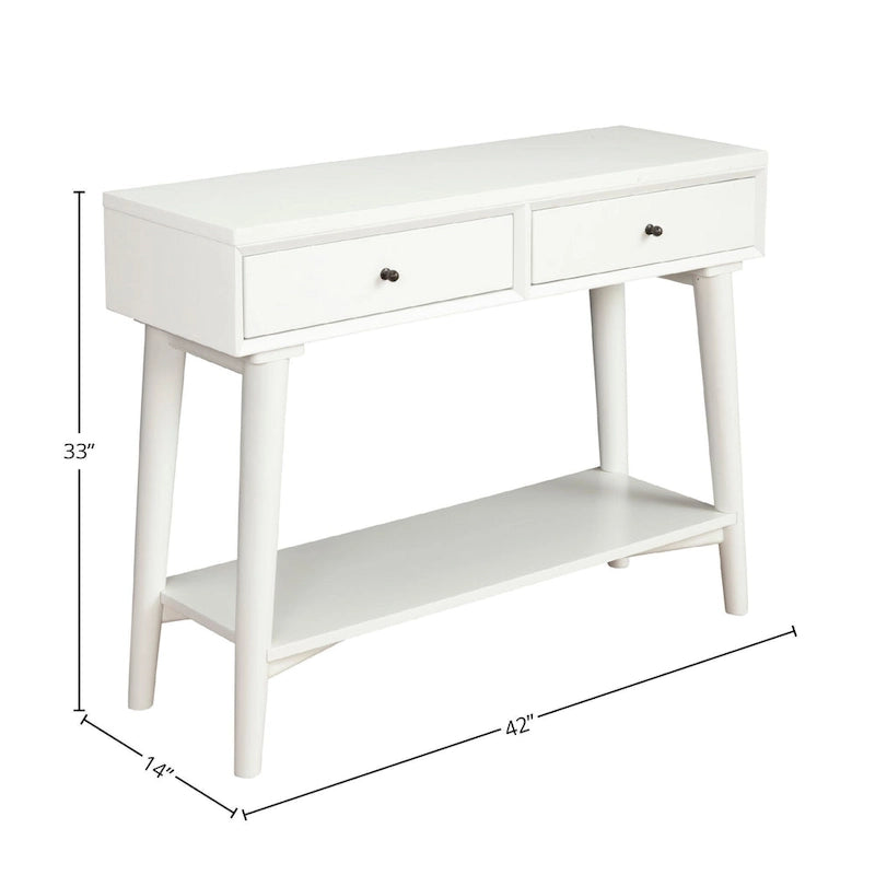 Mid Century Modern Konsolentisch mit 2 Schubladen