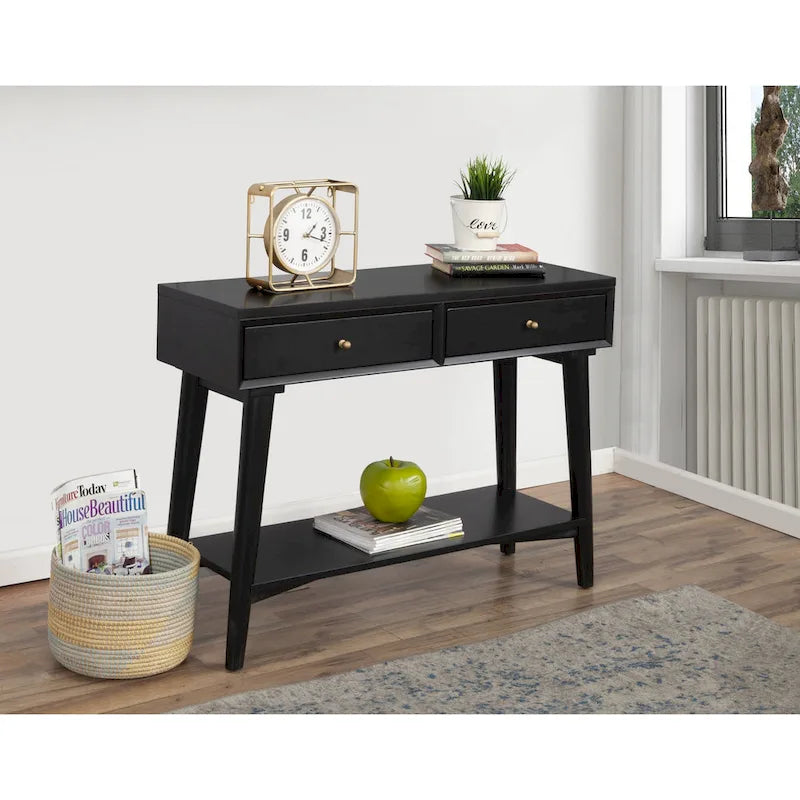 Mid Century Modern Konsolentisch mit 2 Schubladen