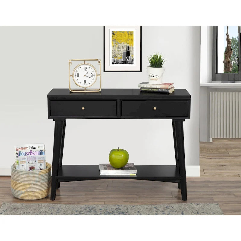 Mid Century Modern Konsolentisch mit 2 Schubladen