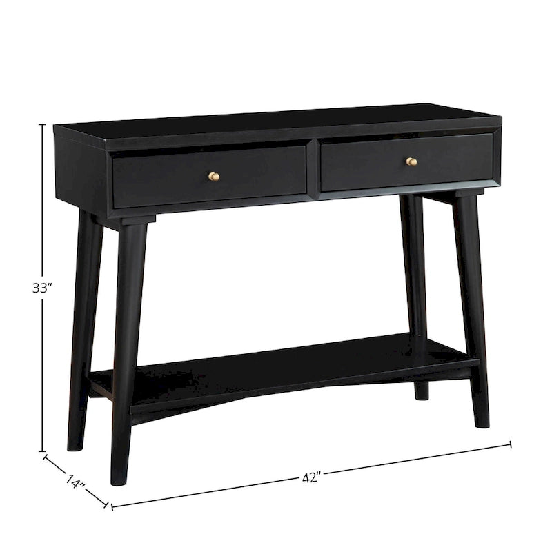 Mid Century Modern Konsolentisch mit 2 Schubladen