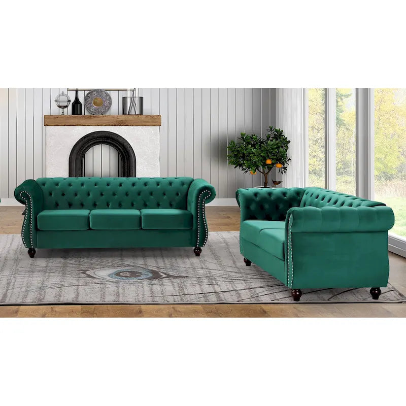 Chesterfield 2-teiliges Sofa- und Loveseat-Set