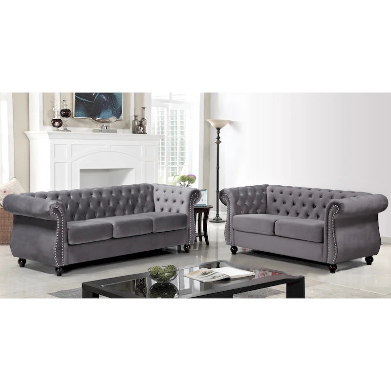 Chesterfield 2-teiliges Sofa- und Loveseat-Set