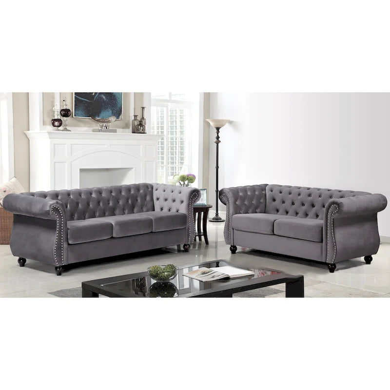 Chesterfield 2-teiliges Sofa- und Loveseat-Set
