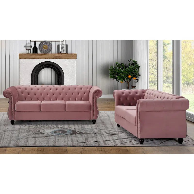 Chesterfield 2-teiliges Sofa- und Loveseat-Set